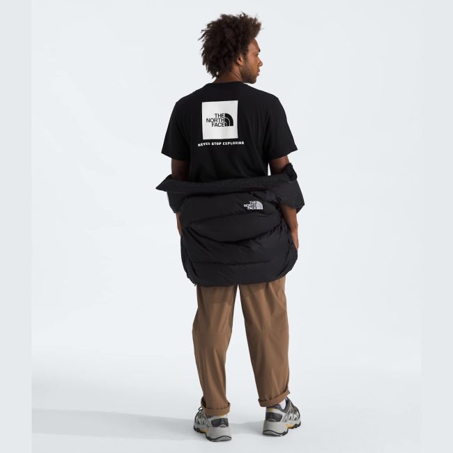 Tricou The North Face Evolution Box NSE Regular pentru bărbați - negru Black | White | poliester reciclat