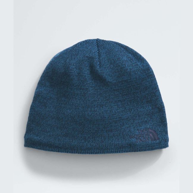 Căciulă The North Face Jim - albastru Shady Blue Heather | lână și bandă interioară din fleece