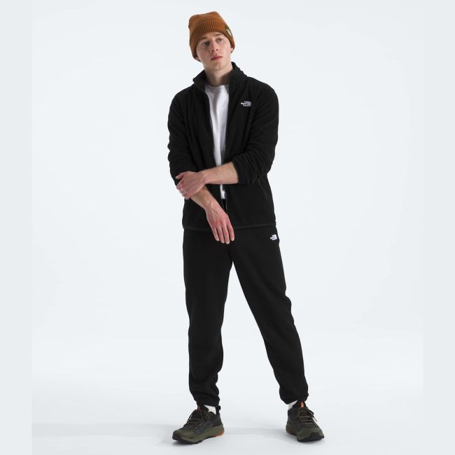 Bluză polar The North Face Glacier pentru bărbați - negru Black | poliester 100% reciclat