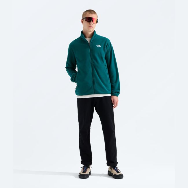 Bluză polar The North Face Glacier pentru bărbați - verde petrol Pacific Teal | poliester 100% reciclat