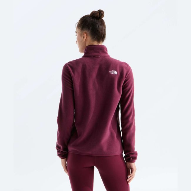 Bluză polar The North Face Glacier pentru damă - bordo Burgundy Crush | poliester 100% reciclat
