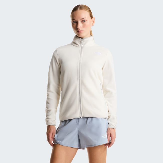 Bluză polar The North Face Glacier pentru damă - alb White Dune | poliester 100% reciclat