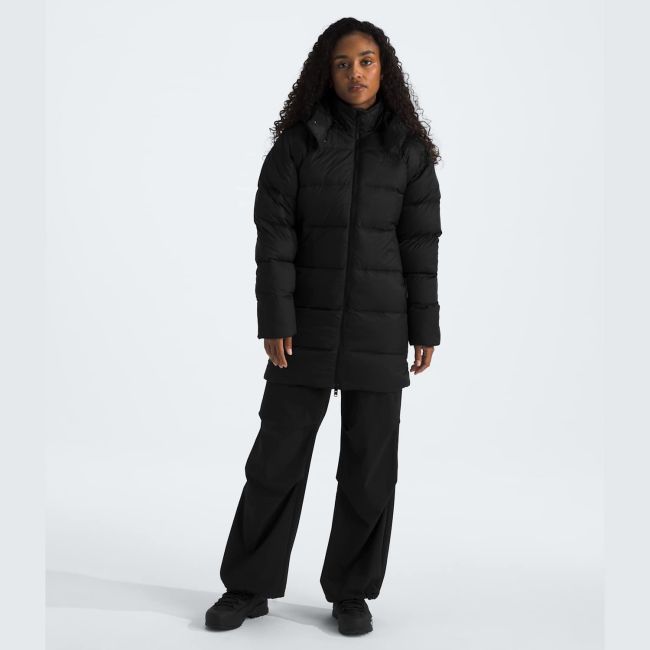 Parka de puf The North Face Hydrenalite City Down pentru damă - negru Black | 95% conținut reciclat