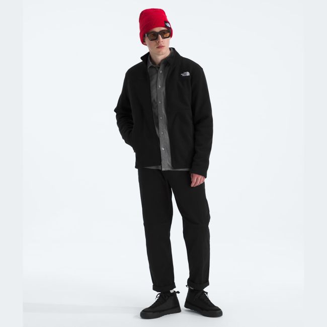 Bluză polar The North Face Gordon Lyons Full Zip pentru bărbați - negru Black Heather | poliester 100% reciclat