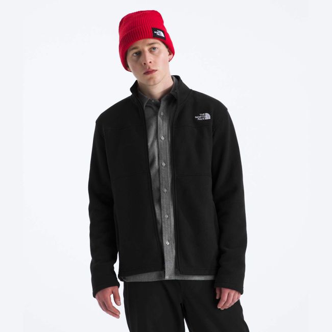 Bluză polar The North Face Gordon Lyons Full Zip pentru bărbați - negru Black Heather | poliester 100% reciclat