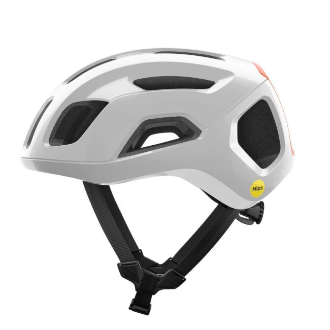 Cască ciclism șosea POC Ventral Air MIPS - Hydrogen White/Fluorescent Orange