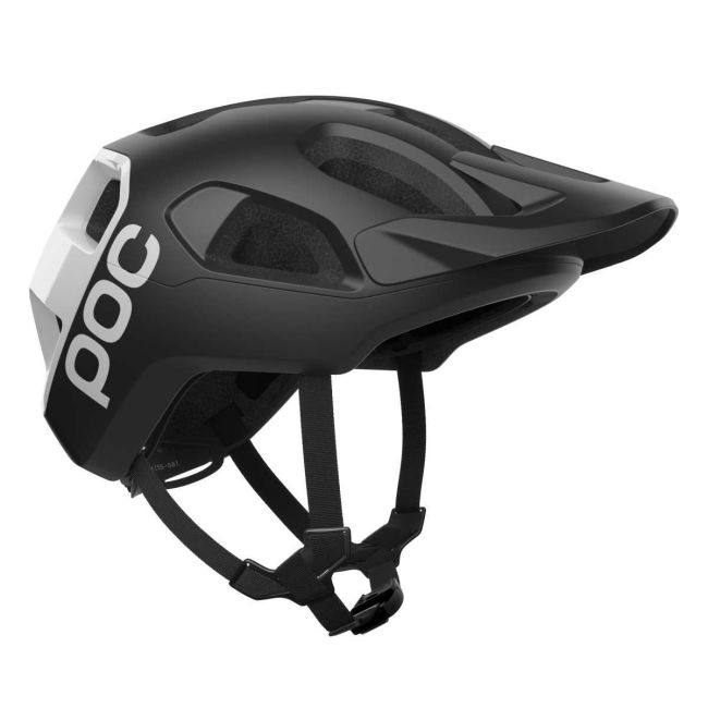 Cască MTB POC Cularis - Uranium Black Matt/Hydrogen White w. Logo
