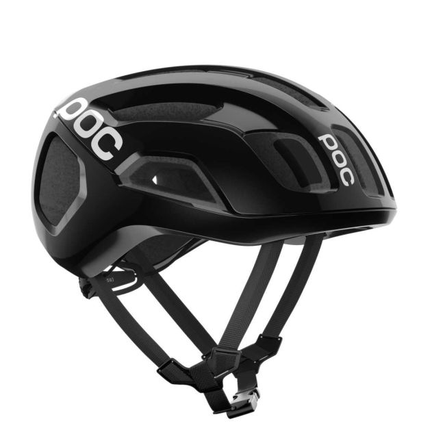 Cască ciclism șosea POC Ventral Air MIPS - Uranium Black Matt/Hydrogen White w. Logo