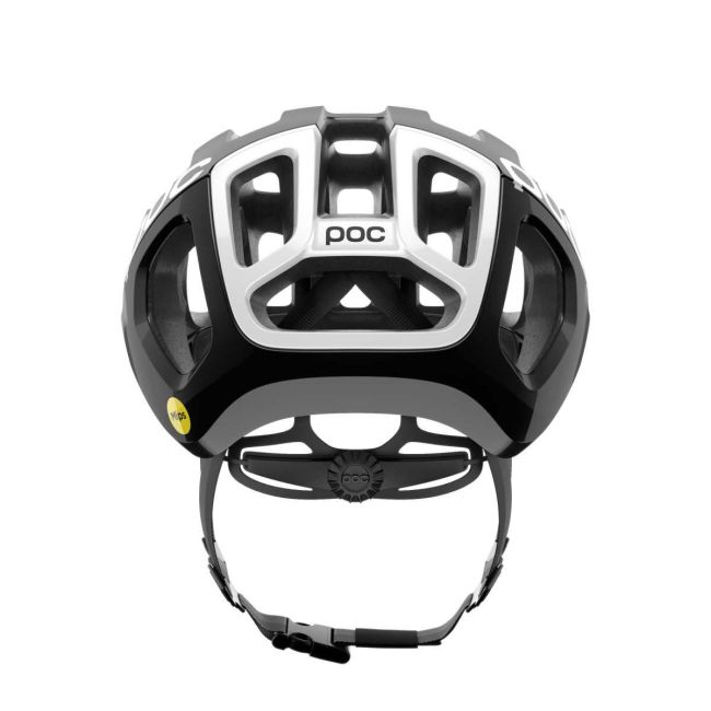 Cască ciclism șosea POC Ventral Air MIPS - Uranium Black Matt/Hydrogen White w. Logo