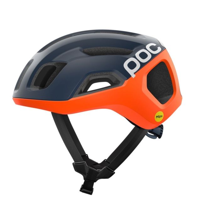 Cască ciclism șosea POC Ventral Air MIPS - Apatite Navy Matt/Fluo.Orange Matt/Hydrogen White Matt