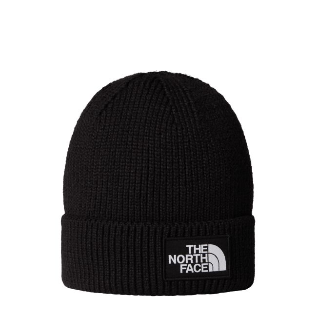 Căciulă The North Face Logo Box Cuffed - negru Black | material 100% reciclat