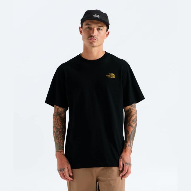 Tricou The North Face Pitch A Tent Relaxed pentru bărbați - negru Black | bumbac 100%