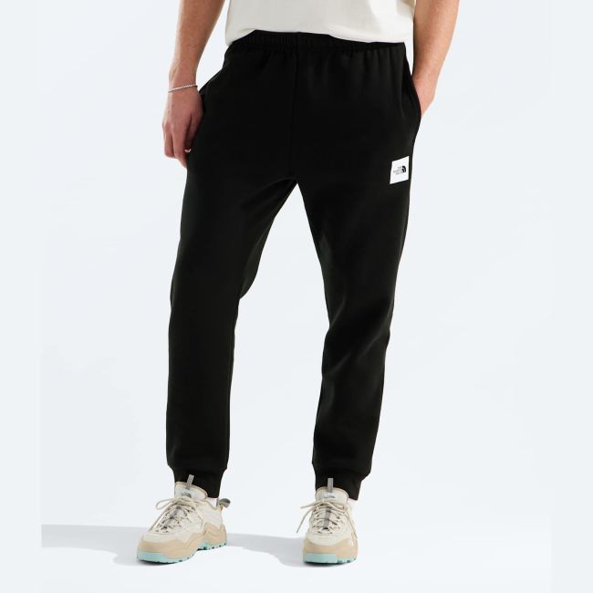 Pantaloni jogger The North Face Box Half Dome Regular Tapered pentru bărbați - negru Black | bumbac și poliester