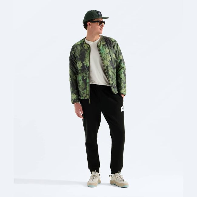 Pantaloni jogger The North Face Box Half Dome Regular Tapered pentru bărbați - negru Black | bumbac și poliester