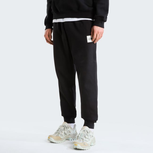 Pantaloni jogger The North Face Box Half Dome Regular Tapered pentru bărbați - negru Black | bumbac și poliester