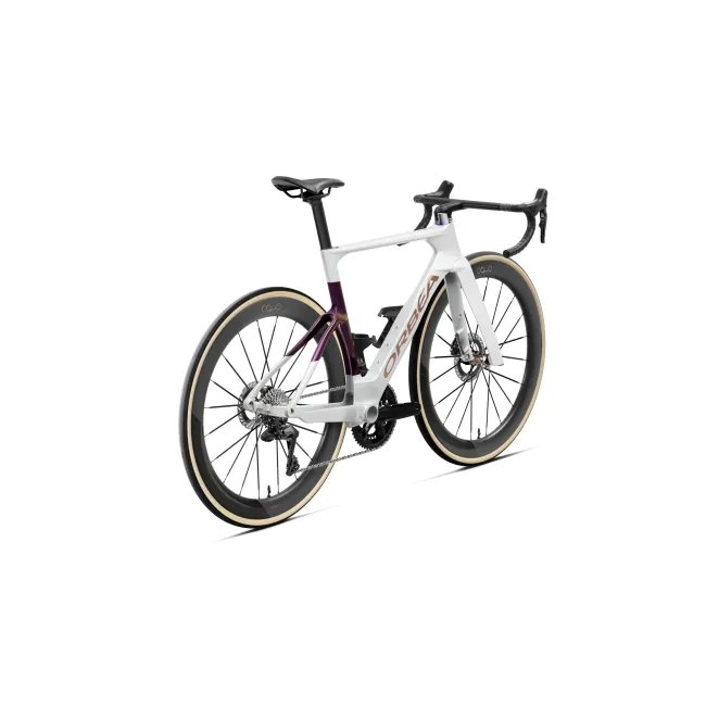 Orbea ORCA AERO OMX (2027) - cadru șosea race aero - Golden Off White - Sunset (Gloss)