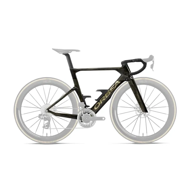 Orbea ORCA AERO OMX (2027) - cadru șosea race aero - Magic Gold C. View - Titanium (Gloss)
