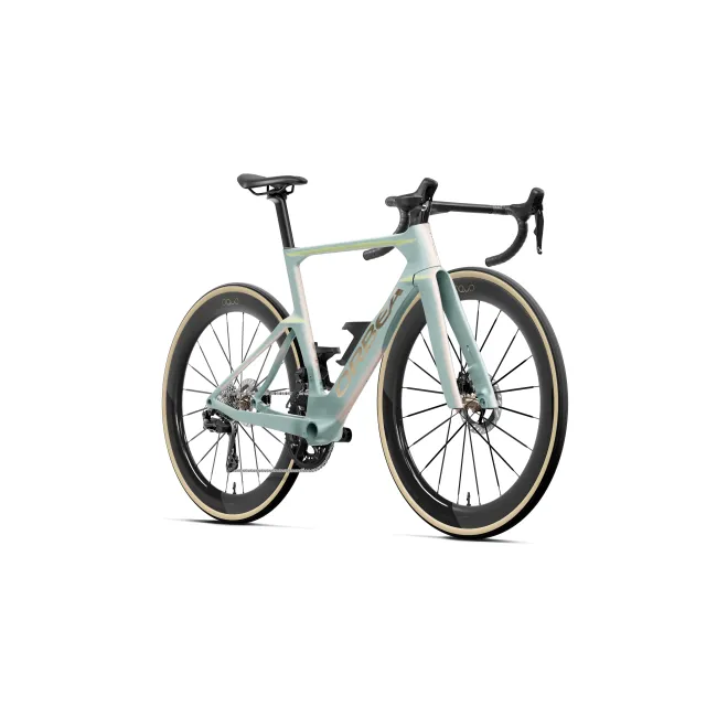 Orbea ORCA AERO OMX (2027) - cadru șosea race aero - Frozen Concrete - Aurora Blaze (Matt)