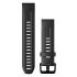 Garmin curea silicon QuickFit 20 - neagra cu parte extra lunga pentru Fenix 5s/ 6s/ 7s D2 Delta S
