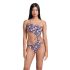Arena - costum inot femei intreg - Logotype Swimsuit Single Shoulder - White Multi-Black