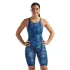 Costum înot întreg femei TYR Thresher Open Back Akurra - negru | rezistent clor