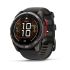 Garmin fenix 8 Pro – 51 mm, MicroLED | Sapphire, Titan DLC gri carbon cu curea din silicon neagră/Pebble Grey