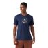 Smartwool - tricou merino - Geo Phase Active Short Sleeve Graphic Tee - Albastru