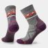 Șosete Merino hiking Smartwool Hike Zig Zag Valley - gri Ash/Charcoal | Mid Crew | Light Cushion