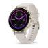 Garmin - Venu 3s smartwatch cu GPS și AMOLED - ramă din oţel inoxidabil Soft Gold cu carcasă French Gray şi curea din silicon