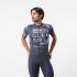 Tricou cu maneca scurta Castelli Stratus Logo, pentru barbati, twilight bordo/winter sky