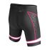 Pantaloni scurți triatlon TYR Competitor 6" damă - negru cu albastru și roz