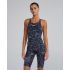 Costum înot întreg femei TYR Thresher Open Back - albastru/verde