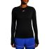 Brooks High Point Long Sleeve W – Bluză de alergare trail cu mânecă lungă, lână merinos - Albastru