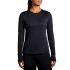 Brooks Luxe Long Sleeve W – Bluză de alergare cu mânecă lungă, foarte moale - Negru
