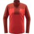 Haglöfs ROC Flash Mid Halfzip W – Bluză tehnică de cățărare cu fermoar scurt - Roșu Corrosion/Poppy red