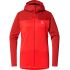 Haglöfs ROC Flash Mid Hood W – Hanorac tehnic de cățărare - Roșu Corrosion/Poppy red