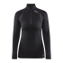 Craft Active Extreme X Zip LS W – Bluză strat de bază cu fermoar scurt - Negru