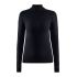 Craft Core Dry Active Comfort HZ W – Bluză strat de bază cu fermoar scurt - Negru