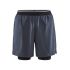 Craft ADV Essence Perforated 2-IN-1 Stretch Shorts – Pantaloni scurți 2 în 1 perforați - Gri