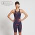 Finis - costum concurs inot dama - HydroX Openback - spate deschis - Bleumarin / roșu