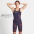Finis - costum concurs inot dama - HydroX Openback - spate deschis - Bleumarin / roșu