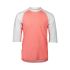 Tricou ciclism MTB POC MTB Pure 3/4 Jersey - Ammolite Coral/Hydrogen White