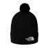 Căciulă cu pompon The North Face Logo Box Pom - verde Evergreen | pompon detașabil